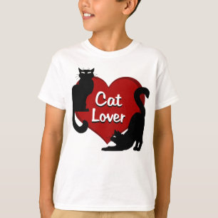 T-shirt Amoureux des chats de l'enfant Chemises de