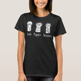 T-shirt Amoureux des chats des ciseaux de papier-roche à m