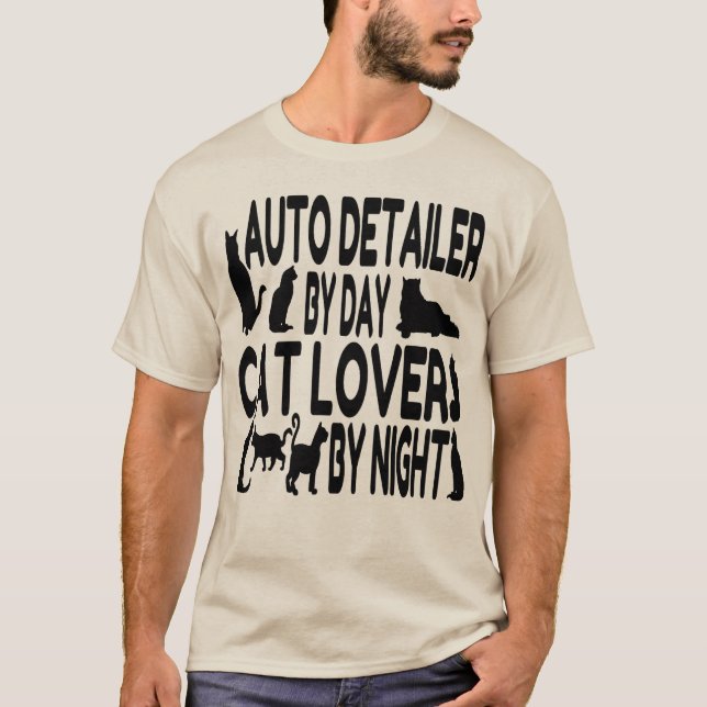 T-shirt Amoureux des chats Détaillant automatique (Devant)