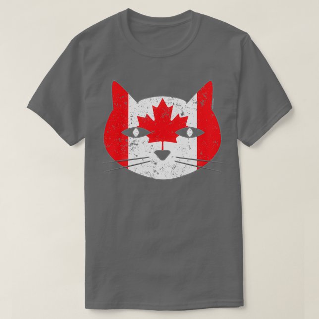 T-shirt Amoureux des chats du drapeau Cute Cat Canada (Design devant)