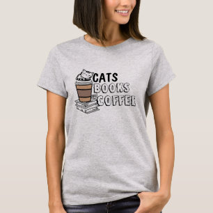 T-shirt Amoureux des chats excentrique Tee - Chats, Livres