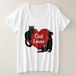 T-shirt Amoureux des chats Femme Plus Taille Chat 