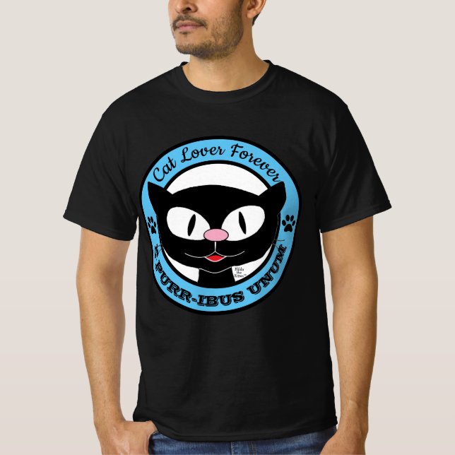 T-shirt Amoureux des chats Forever E PURR-IBUS UNUM (Devant)