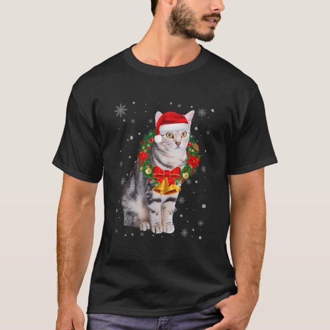 T-shirt amoureux des chats Funny American Shorthair Tree N (Devant)