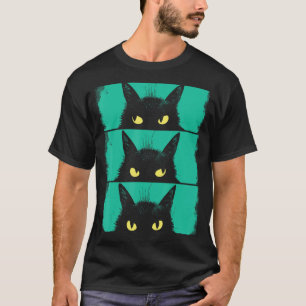 T-shirt Amoureux des chats, Grumpy Black Kitten, Maman de 