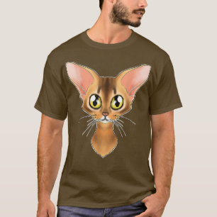 T-shirt Amoureux des chats I Chat Visage I Abyssinian Chat