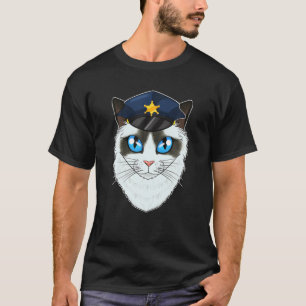 T-shirt Amoureux des chats I Police Officier De Police De