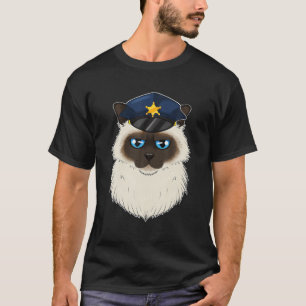 T-shirt Amoureux des chats I Policier I Police Birman Cat