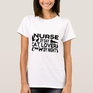 T-shirt Amoureux des chats infirmière