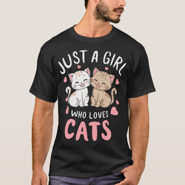 T-shirt Amoureux des chats Juste Une Fille Qui Aime Les Ch (Devant)