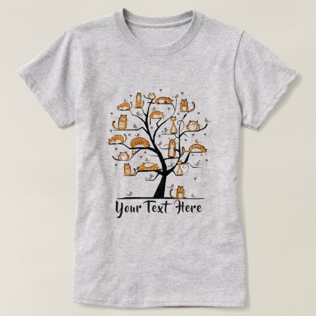 T-shirt AMOUREUX DES CHATS | Kitty Tree (Design devant)