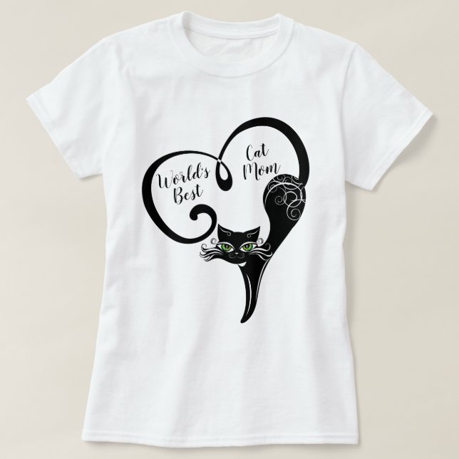 T-shirt AMOUREUX DES CHATS | Meilleure maman de chat au mo (Design devant)