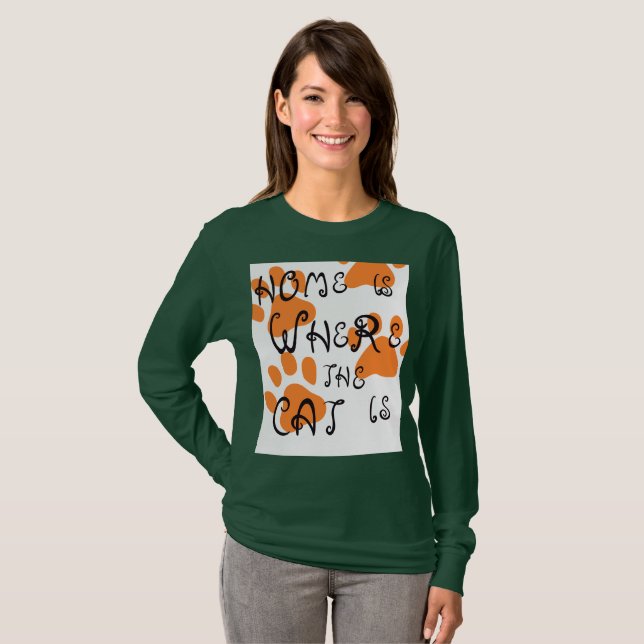 T-shirt Amoureux des chats mignon - Conception ins (Devant entier)