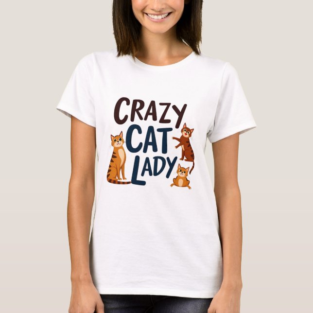 T-shirt Amoureux des chats mignon et sassy pour fe (Devant)