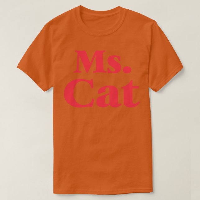 T-shirt amoureux des chats mme cat (Design devant)