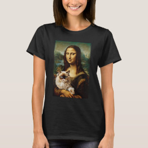 T-shirt Amoureux des chats Mona Lisa Peinture Parodie Avec