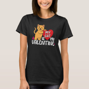 T-shirt Amoureux des chats Pet Chat My Valentine Hearts Da