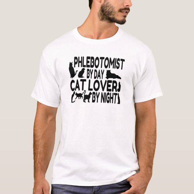 T-shirt Amoureux des chats phlébotomiste (Devant)