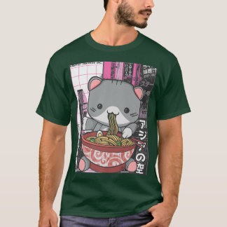 T-shirt Amoureux des chats Ramen Kawaii Anime1494