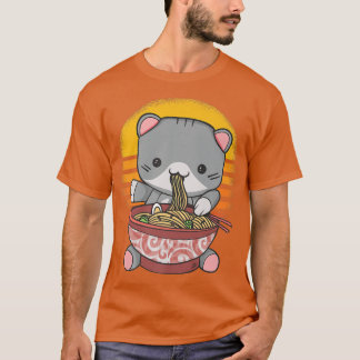 T-shirt Amoureux des chats Ramen Kawaii Anime 1477