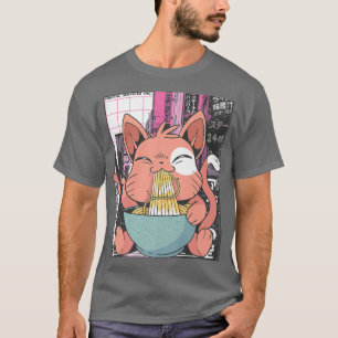 T-shirt Amoureux des chats Ramen Kawaii Anime 1495