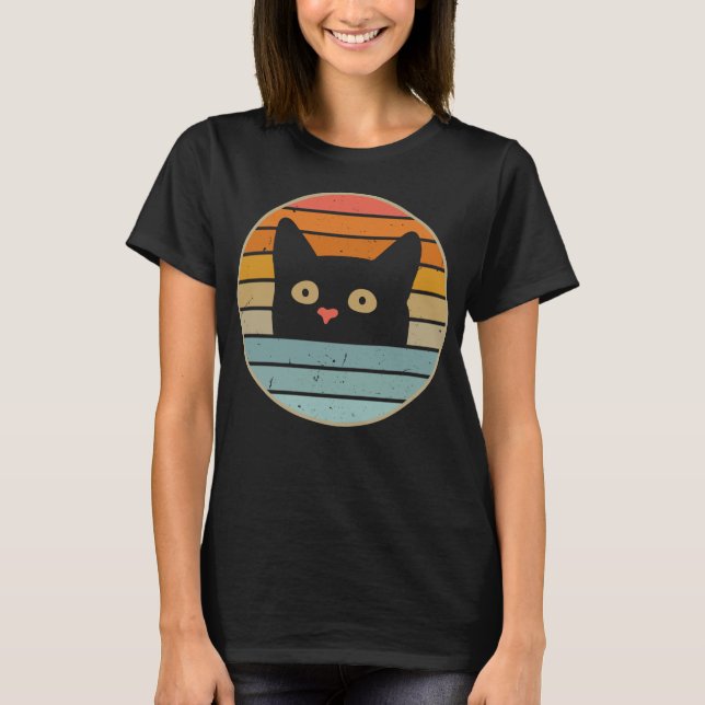 T-shirt Amoureux des chats rétro Funny Cute Kitty (Devant)