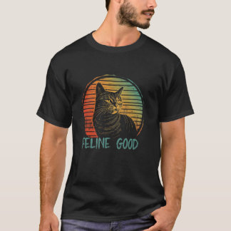 T-shirt Amoureux des chats Retro Funny les années 50 60 le
