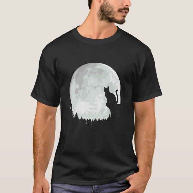 T-shirt Amoureux des chats silhouette d'animal chat mignon (Devant)
