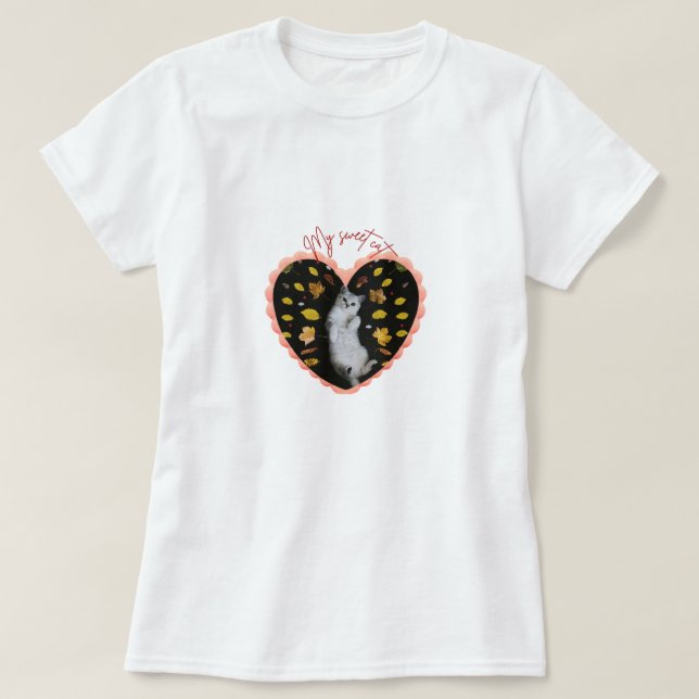 T-shirt Amoureux des chats Tee (Design devant)