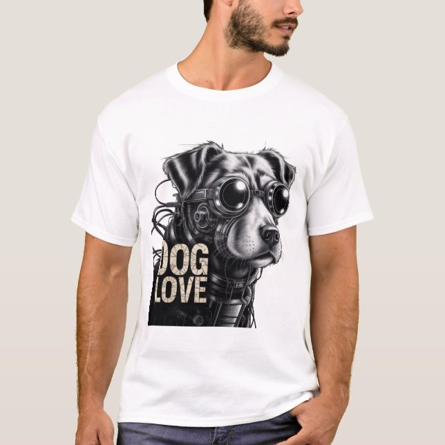 T-shirt amoureux des chiens (Devant)