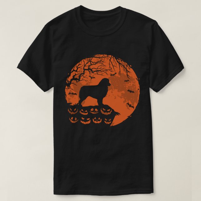 T-shirt Amoureux des chiens australien Shephe Et Moon Hall (Design devant)