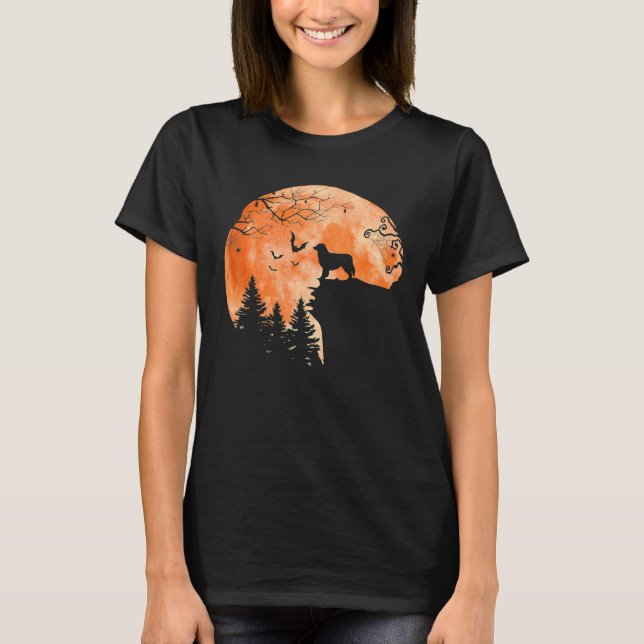 T-shirt Amoureux des chiens Australien Shepherd Et Moon Si (Devant)