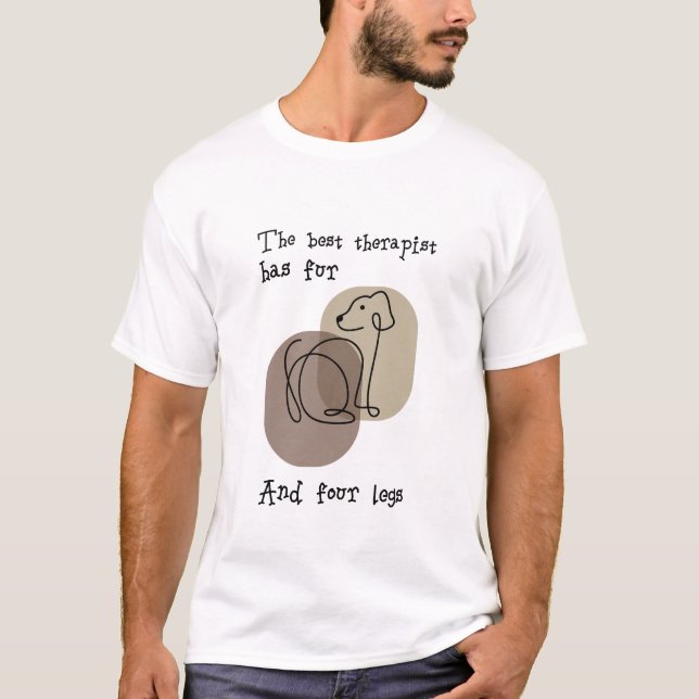T-shirt Amoureux des chiens avec citation (Devant)