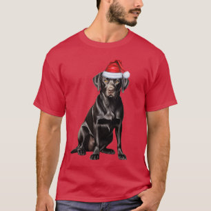 T-shirt Amoureux des chiens Black Labrador Retriever Noël