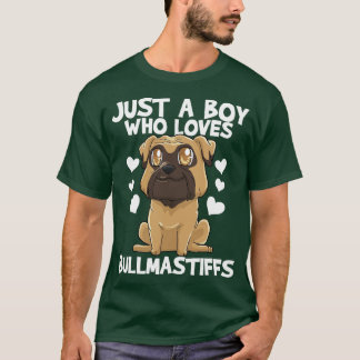 T-shirt Amoureux des chiens Bullmastiff pour les garçons