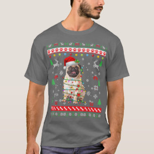 T-shirt Amoureux des chiens Carlin de Noël moche Sweater 