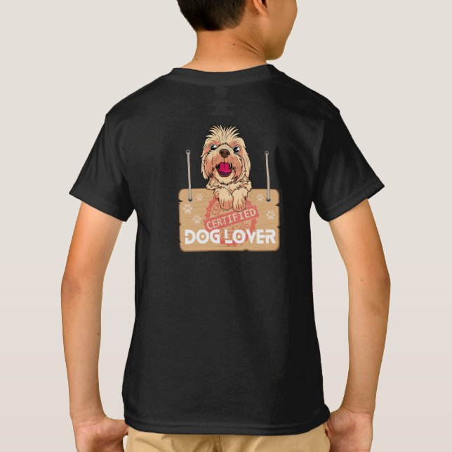 T-shirt Amoureux des chiens certifié (Dos)