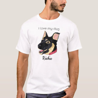 T-shirt Amoureux des chiens chiot allemand