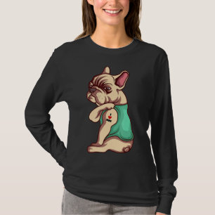 T-shirt amoureux des chiens Cool Français Bulldog I Lov