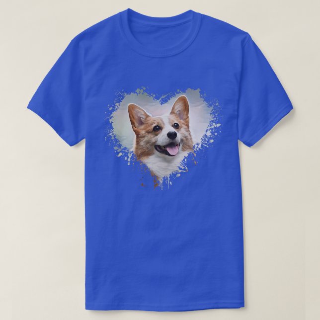 T-shirt Amoureux des chiens Corgi-386 (Design devant)