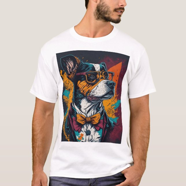 T-shirt Amoureux des chiens DAD personnalisé mignon marion (Devant)