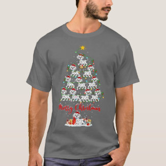 T-shirt Amoureux des chiens dalmate jumelage Père Noël Dal