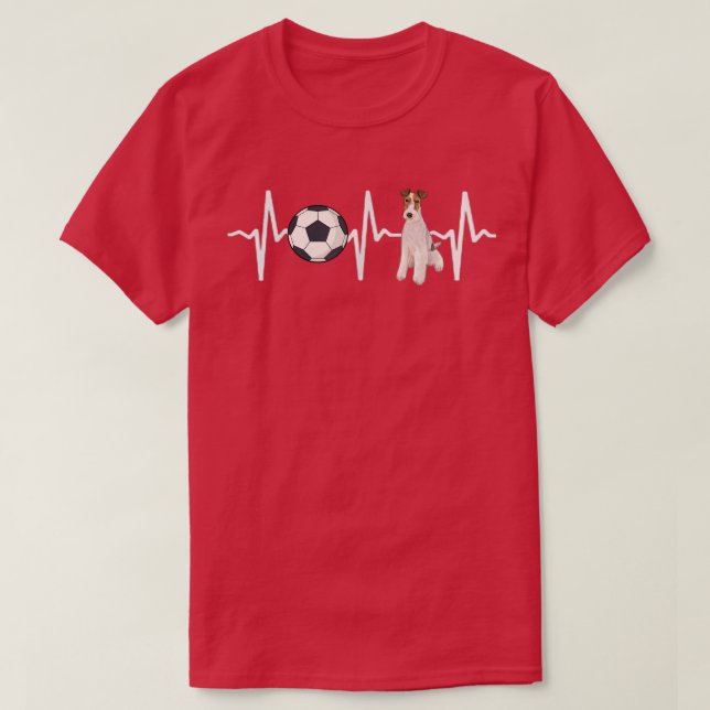 T-shirt Amoureux des chiens de battement de coeur de Socce (Design devant)