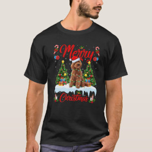 T-shirt Amoureux des chiens de canicules Xmas éclairage Pè