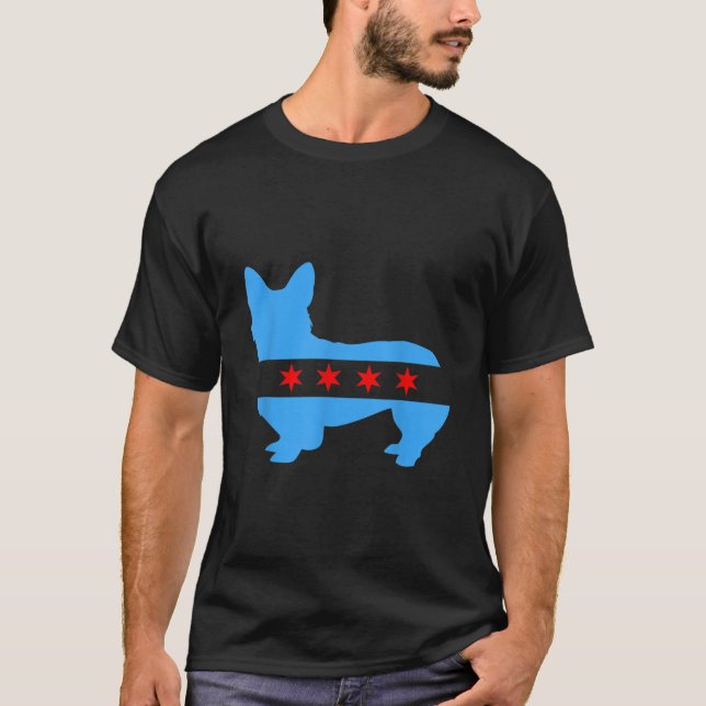 T-shirt Amoureux des chiens de Corgi Chicago (Devant)