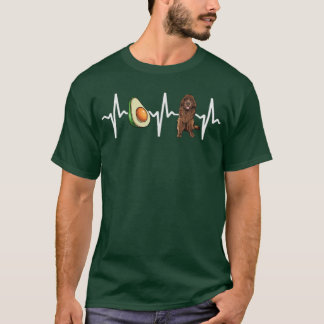 T-shirt Amoureux des chiens de Heartbeat Avocado Newfoundl
