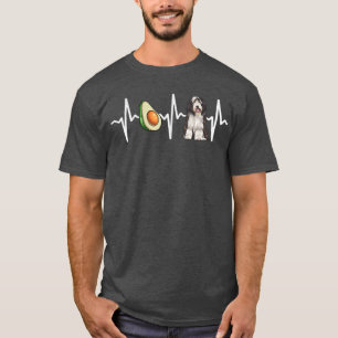 T-shirt Amoureux des chiens de Heartbeat de Collie hérité 