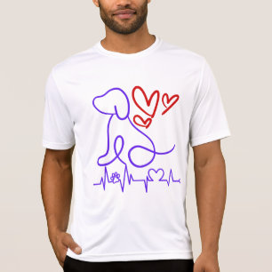 T-shirt Amoureux des chiens de la Saint Valentin