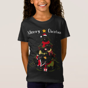 T-Shirt Amoureux des chiens de Noël de Terre-Neuve