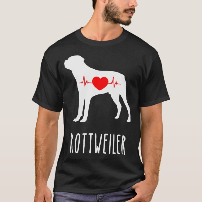T-shirt Amoureux des chiens de race Rottweiler Top Maman S (Devant)